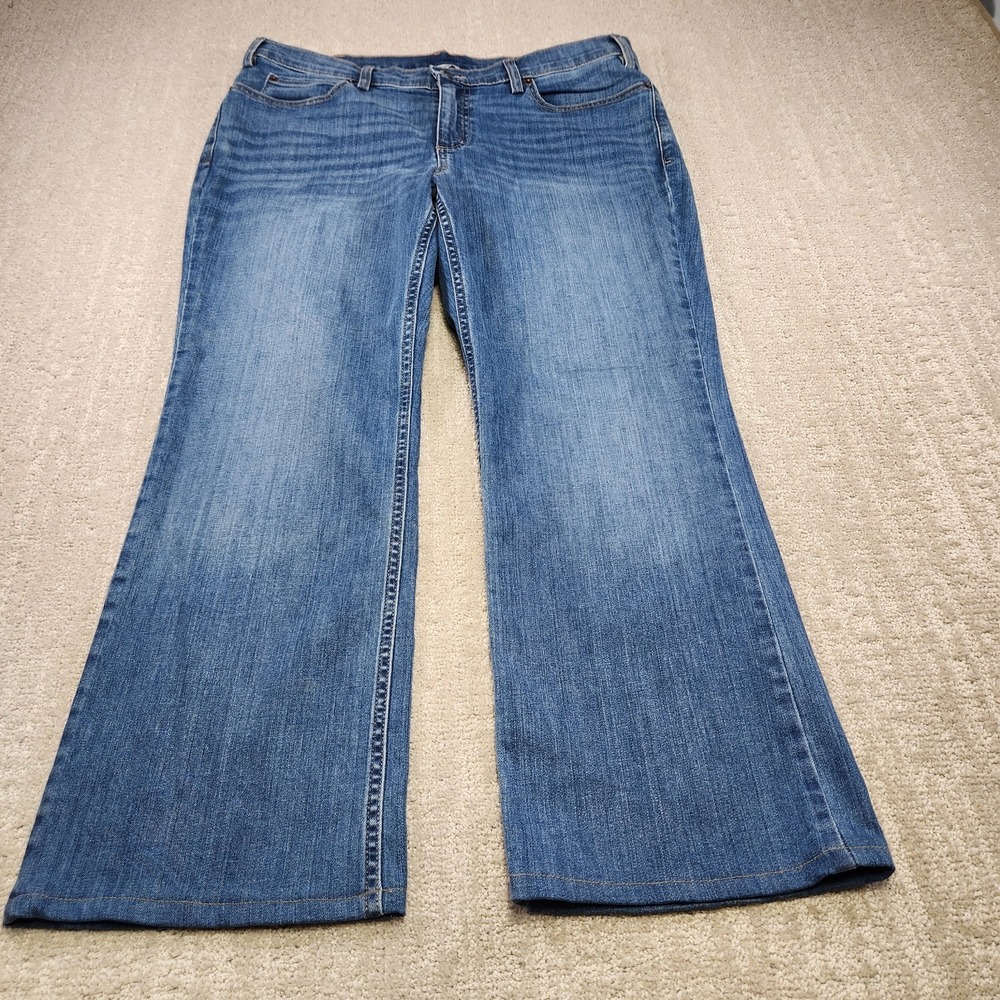 Duluth Trading Jeans Women 14x27 *READ Bootcut Daily Stretch Denim Workwear NEW